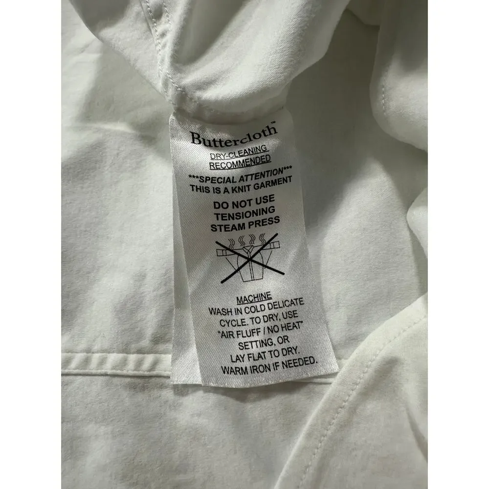 Buttercloth Performance Dress Shirt Longsleeve Mens Size XL Tall Fit White - Picture 6 of 12